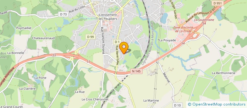 localisation de l'entreprise SAS HYPERION à LA SOUTERRAINE
