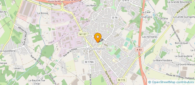 localisation de l'entreprise SAS IGUANE  LES SORINIERES