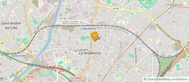 localisation de l'entreprise SAS IMANORD SOINS à LA MADELEINE