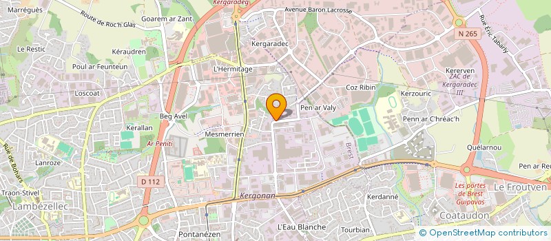 localisation de l'entreprise SAS IMPACT  BREST