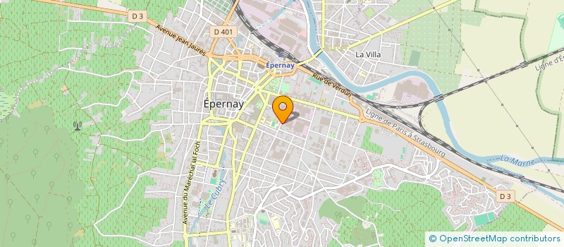 localisation de l'entreprise SAS INITIATIVES FORET  EPERNAY