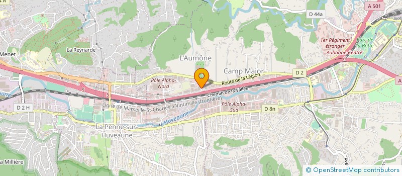 localisation de l'entreprise SAS INTERSUD SERVICES  AUBAGNE