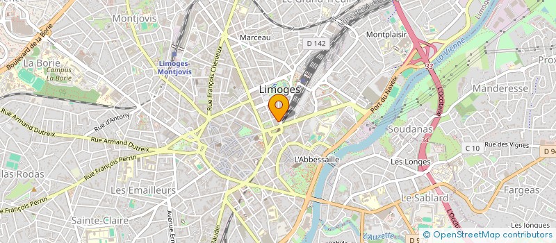 localisation de l'entreprise SAS INVESTUR à LIMOGES