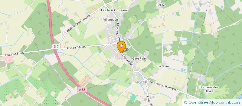 localisation de l'entreprise SAS IROISE VIE DE BRION à LES BOIS D'ANJOU