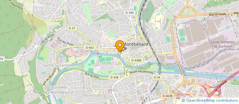 localisation de l'entreprise SAS ISA'NAIS BEAUTE à MONTBELIARD
