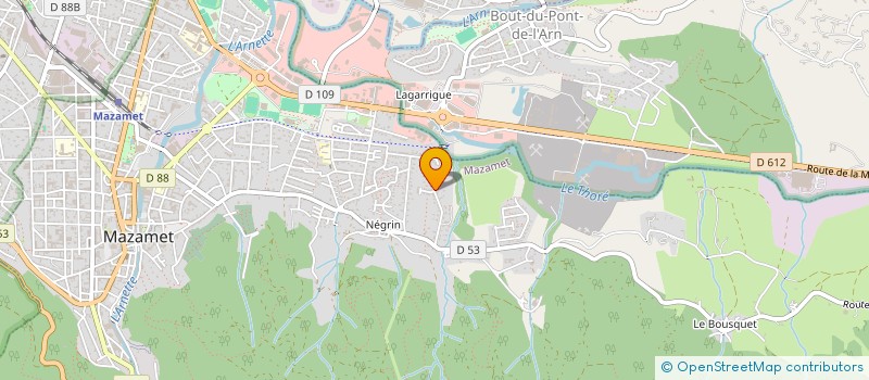 localisation de l'entreprise SAS ISOM SANTE PAYS MAZAMETAIN  MAZAMET