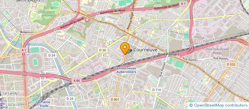 localisation de l'entreprise SAS ISOTHERME à LA COURNEUVE