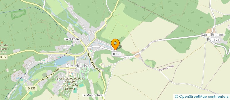 localisation de l'entreprise SAS J.F. DE FREMONT  PIERREFONDS