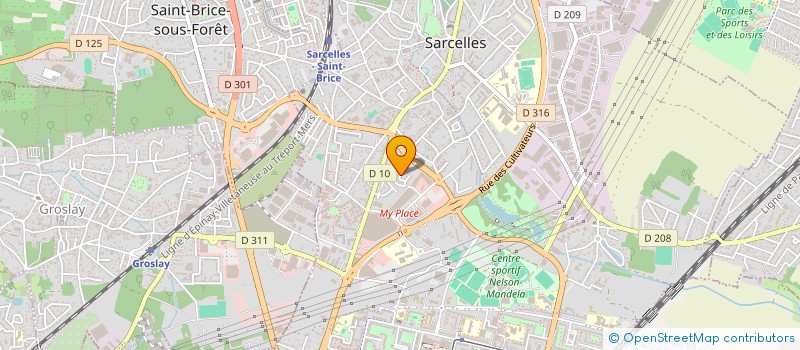 localisation de l'entreprise SAS J N B A  SARCELLES