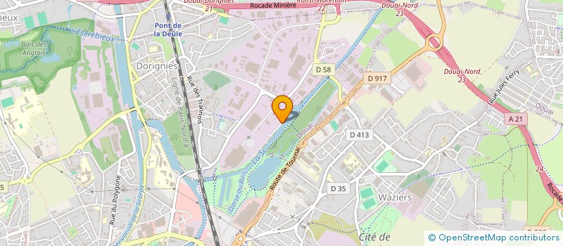 localisation de l'entreprise SAS J.PRUVOST à DOUAI