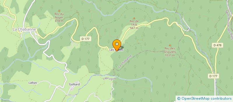 localisation de l'entreprise SAS J.V.S  LAPRUGNE