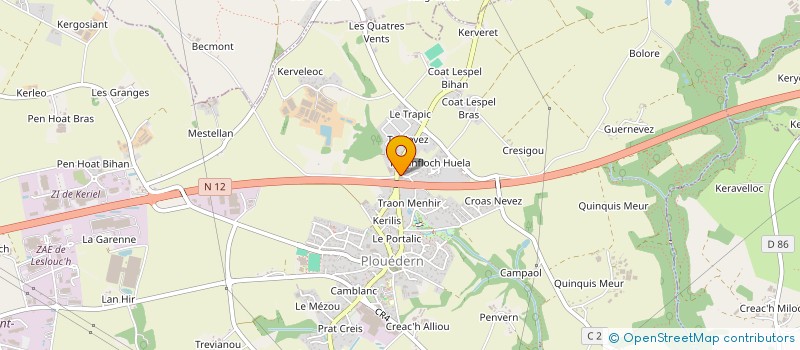 localisation de l'entreprise SAS JACQUES BERNARD à PLOUEDERN