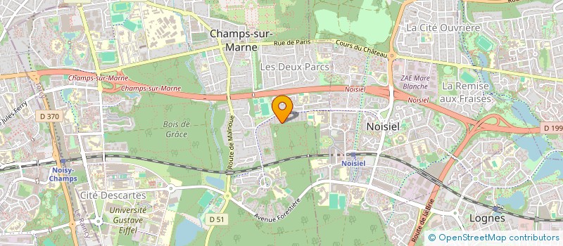 localisation de l'entreprise SAS JACQUES MARTIN  CHAMPS-SUR-MARNE