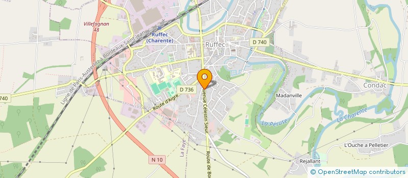 localisation de l'entreprise SAS JAM à RUFFEC