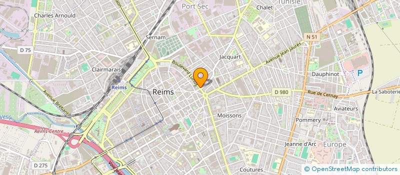 localisation de l'entreprise SAS JBCS  REIMS