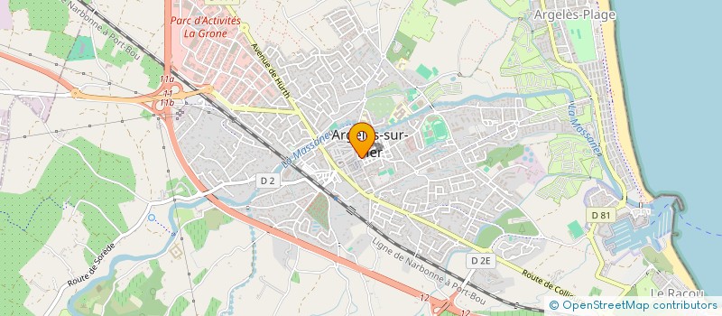 localisation de l'entreprise SAS JFE BOUCHERIE  ARGELES-SUR-MER