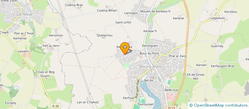 localisation de l'entreprise SAS JLG  BOURG-BLANC