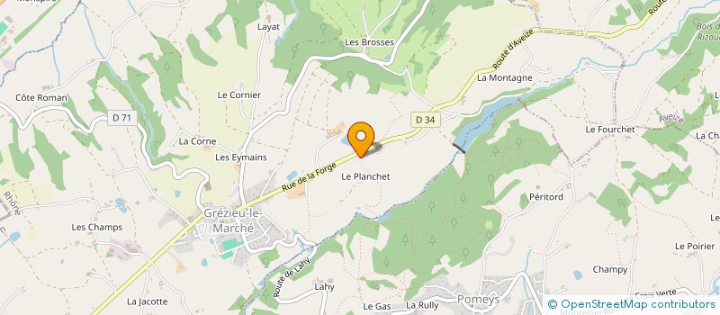 localisation de l'entreprise SAS JLS PRODUCTEURS  GREZIEU-LE-MARCHE