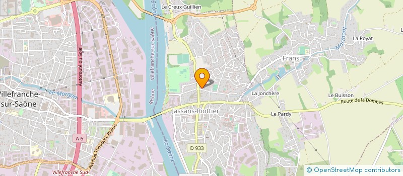 localisation de l'entreprise SAS JMK BURGER  JASSANS-RIOTTIER