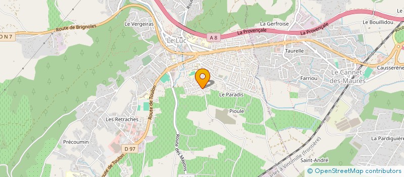 localisation de l'entreprise SAS JNM  LE LUC