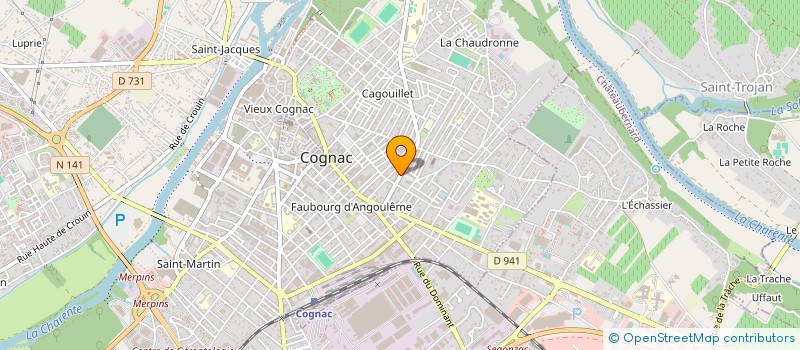 localisation de l'entreprise SAS JOACKIM TURPAIN à COGNAC