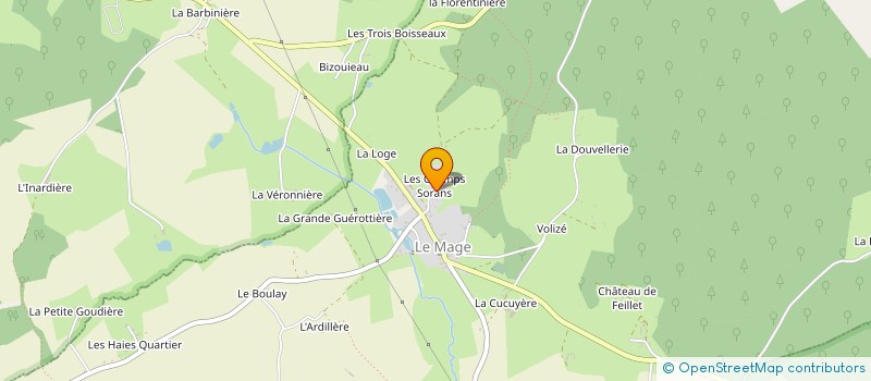 localisation de l'entreprise SAS JOHANN ROUSSEAU à LE MAGE