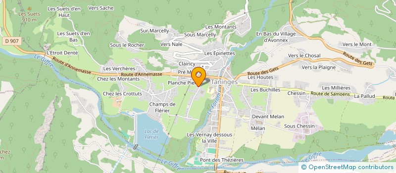 localisation de l'entreprise SAS JPM INVEST  TANINGES