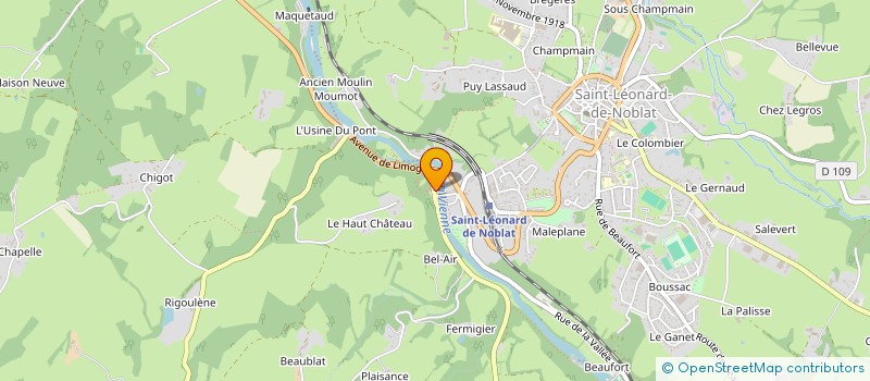 localisation de l'entreprise SAS JUNGLE FACTORY  SAINT-LEONARD-DE-NOBLAT