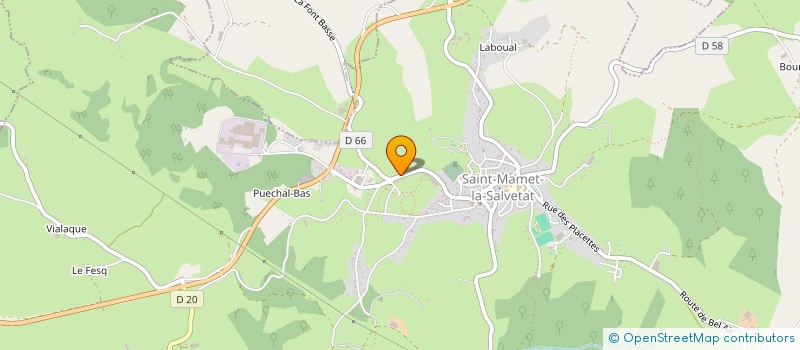 localisation de l'entreprise SAS JV 15 à SAINT-MAMET-LA-SALVETAT