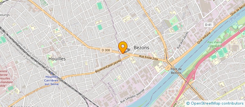 localisation de l'entreprise SAS K M à BEZONS