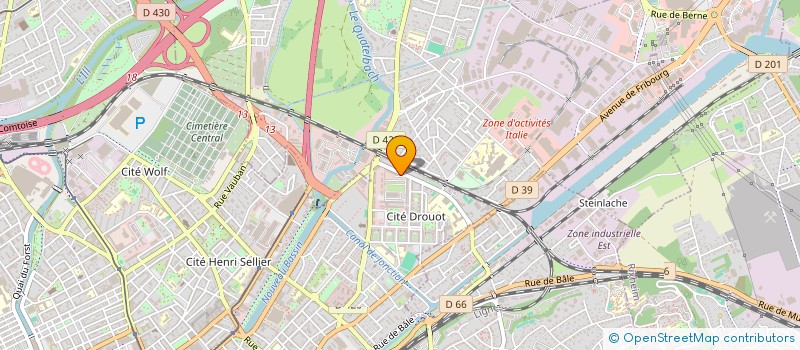 localisation de l'entreprise SAS KBM BATIMENT à MULHOUSE