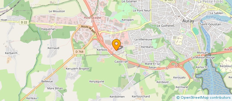 localisation de l'entreprise SAS KERVADEC à KERGRIST-MOELOU