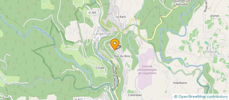 localisation de l'entreprise SAS L'ARDECHOISE à LARGENTIERE