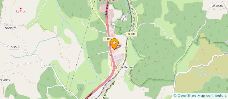 localisation de l'entreprise SAS L.C.A.  PEYRE EN AUBRAC