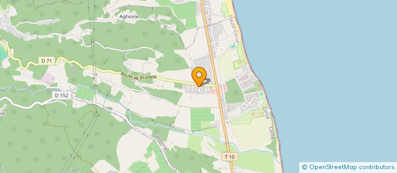 localisation de l'entreprise SAS L'E-CORSE à CERVIONE