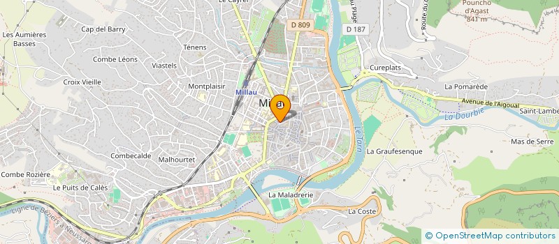 localisation de l'entreprise SAS L'INSTANT VAPE  MILLAU