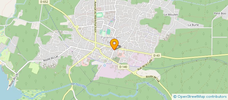 localisation de l'entreprise SAS L'OUSTAOU  PARENTIS-EN-BORN