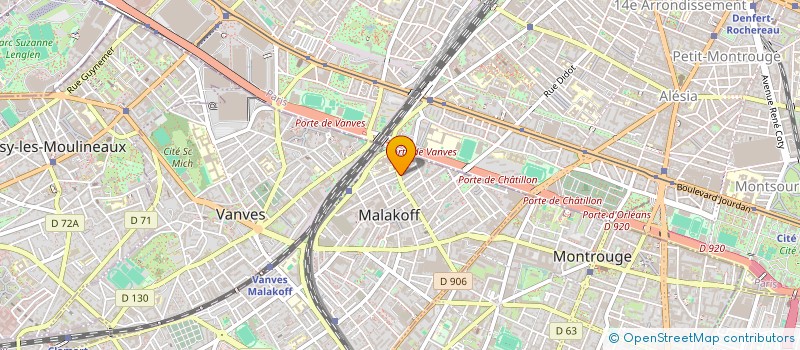 localisation de l'entreprise SAS L-YES à MALAKOFF