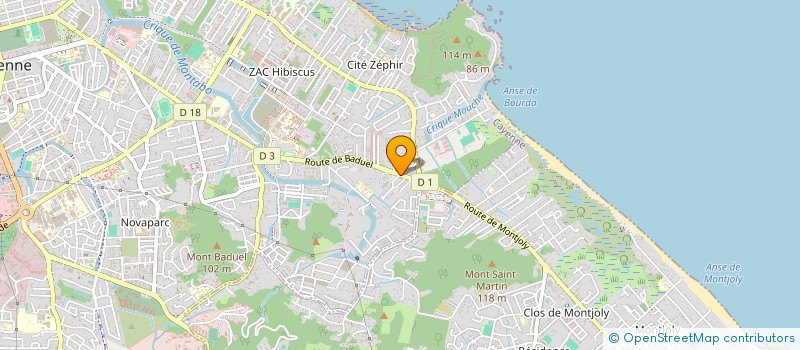 localisation de l'entreprise SAS LA CANTINE  CAYENNE