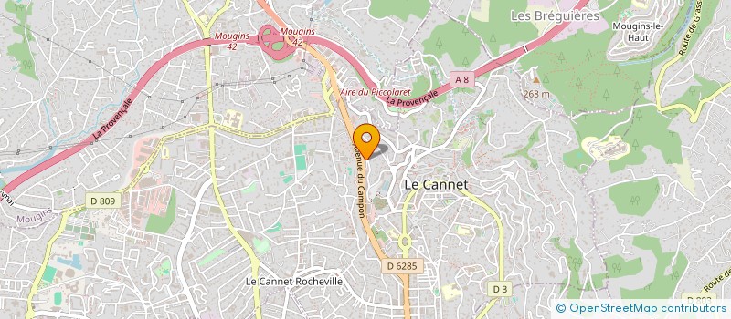 localisation de l'entreprise SAS LA CUEILLETTE à LE CANNET