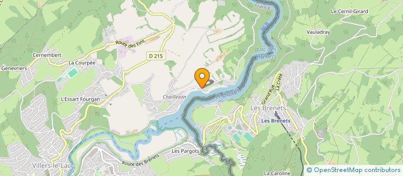 localisation de l'entreprise SAS LA FORESTIERE  VILLERS-LE-LAC