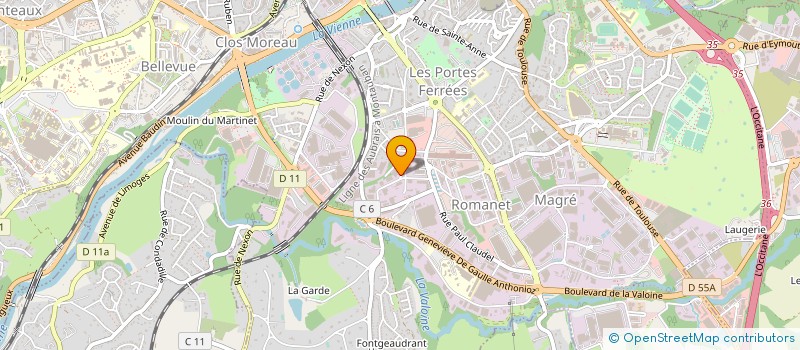 localisation de l'entreprise SAS LA FRICHE DES PONTS à LIMOGES
