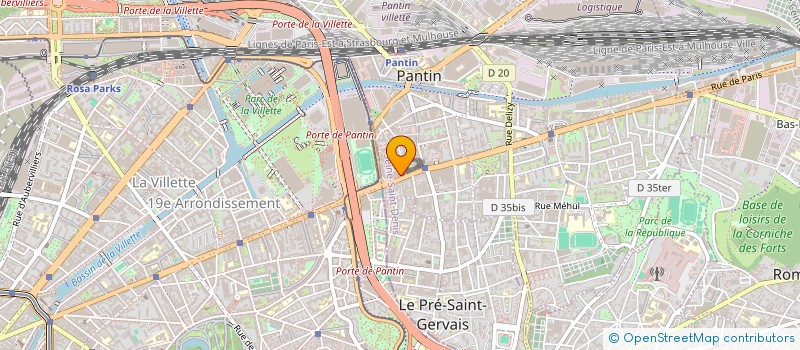 localisation de l'entreprise SAS LA GOULETTE  PANTIN