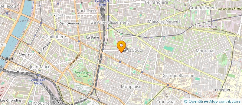 localisation de l'entreprise SAS LA GRANGE DU CERF  LYON