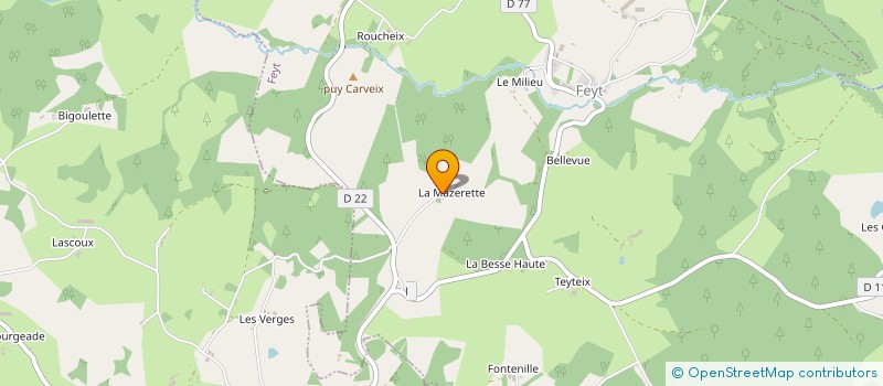 localisation de l'entreprise SAS LA MAZERETTE  FEYT