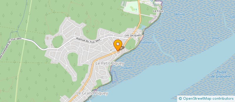 localisation de l'entreprise SAS LA PETITE CABANE DE PIQUEY  LEGE-CAP-FERRET