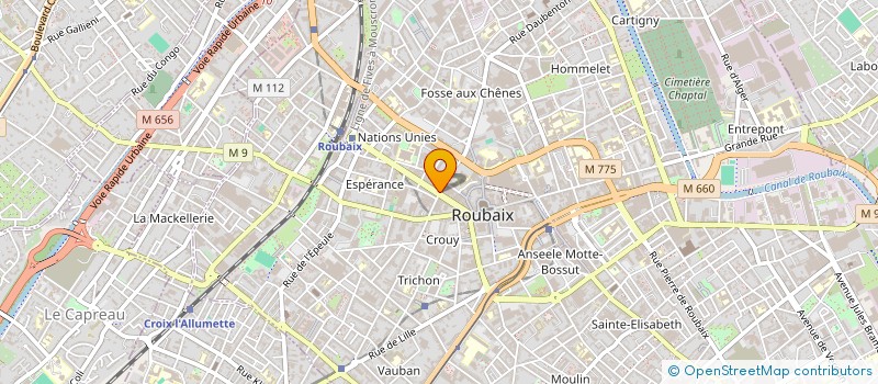 localisation de l'entreprise SAS LA SALLE  ROUBAIX