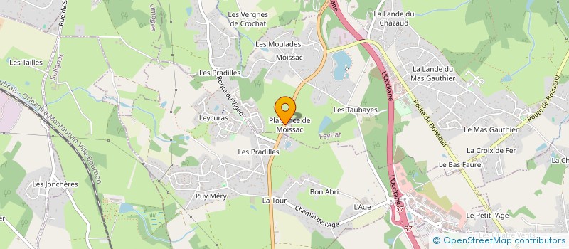 localisation de l'entreprise SAS LACHAUD JACQUES & CIE  FEYTIAT