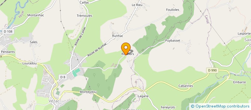 localisation de l'entreprise SAS LAVERRIERE SAGETTE ENERGIES à VEZAC