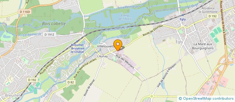 localisation de l'entreprise SAS LBJ  BRETIGNY-SUR-ORGE